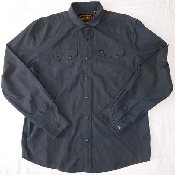 Howler Brothers Dark Gray Casual Button Down Shirt - Picture 2 of 14